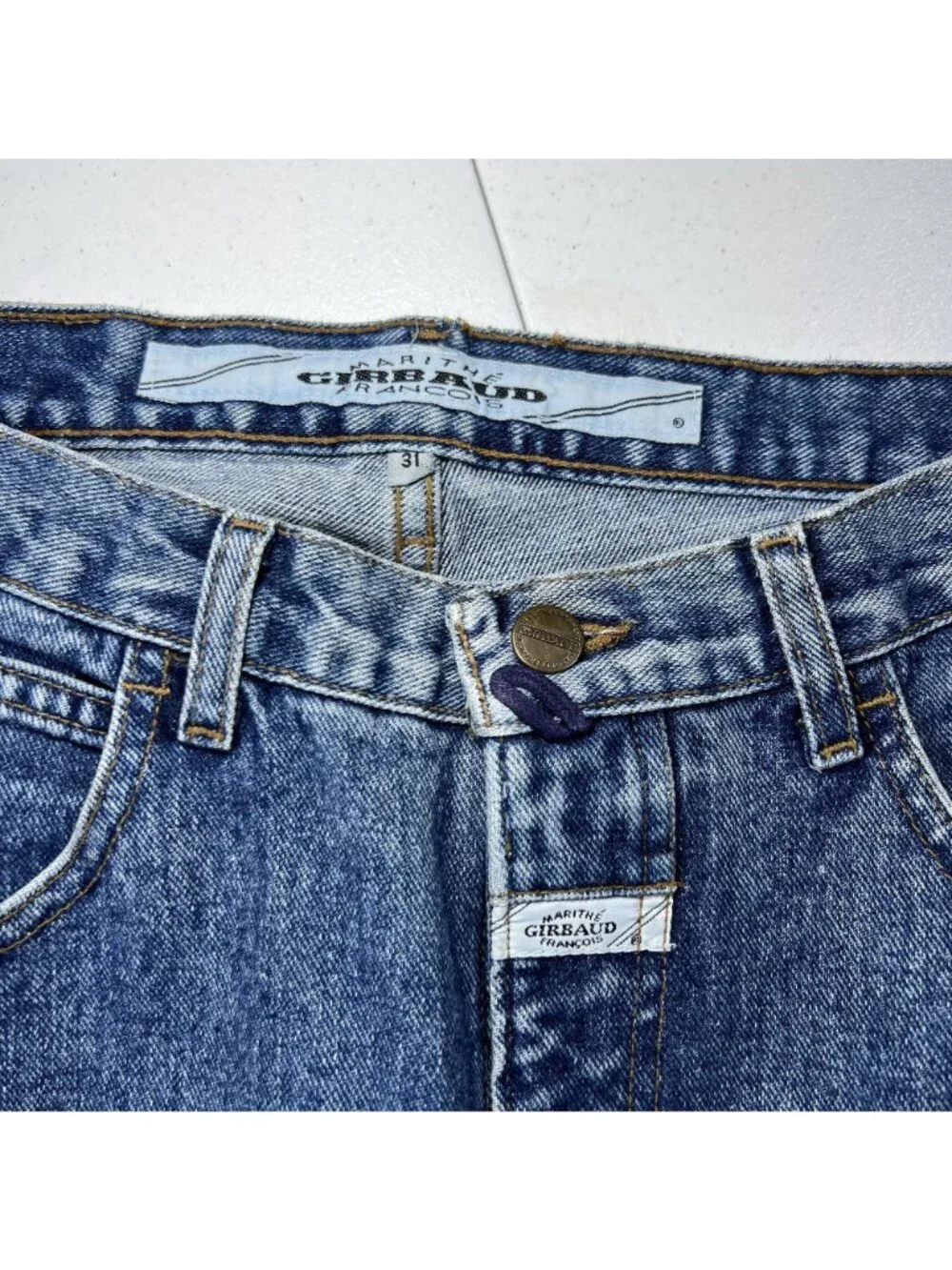 Vintage 90s Marithe Francois Girbaud Mens Denim Jeans Size 31x32 Medium Wash USA